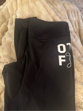 lululemon athletica Black Leggings with White Side Graphic